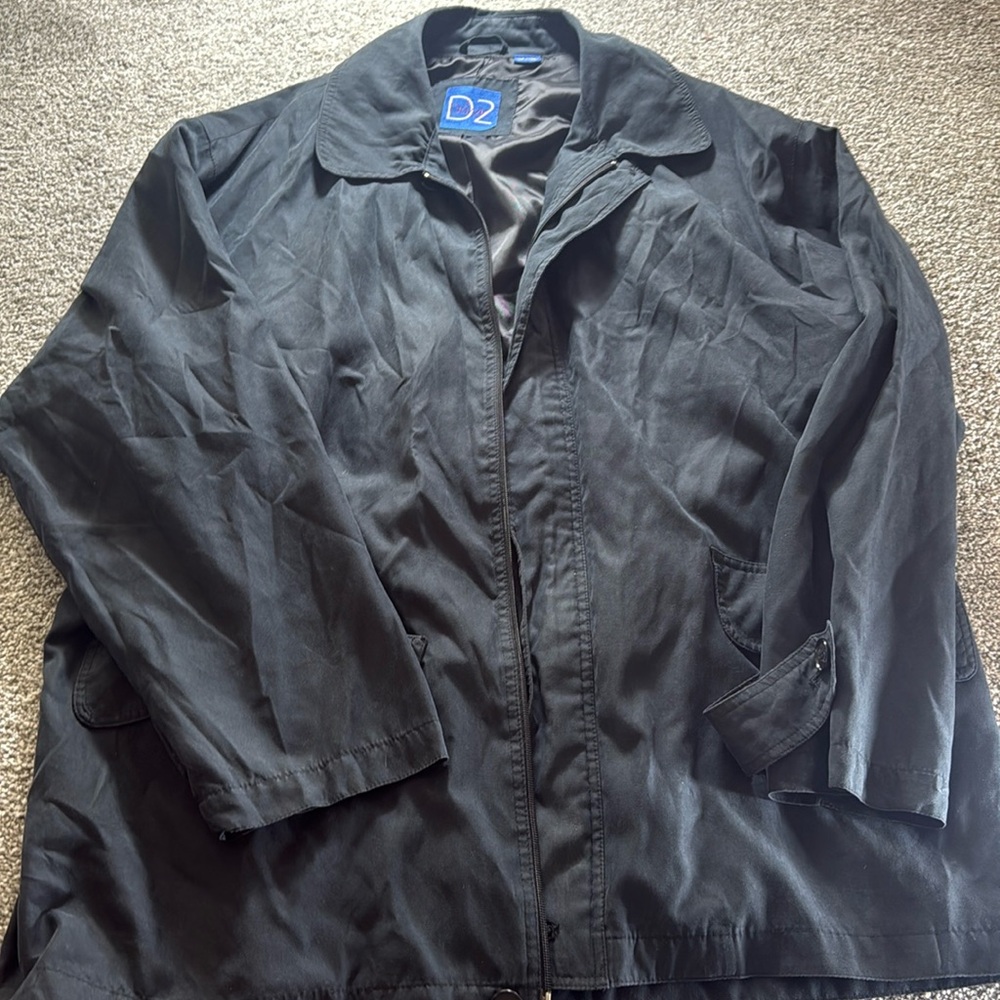 Black Trench Coat with Classic Tailored Fit